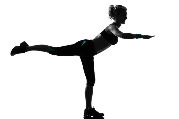 Woman workout fitness posture Stock Photo