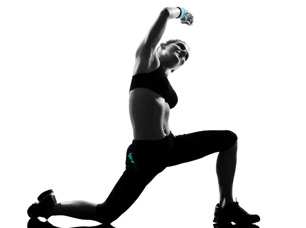 Kobieta treningu fitness postawy Zdjęcia Stockowe bez tantiem