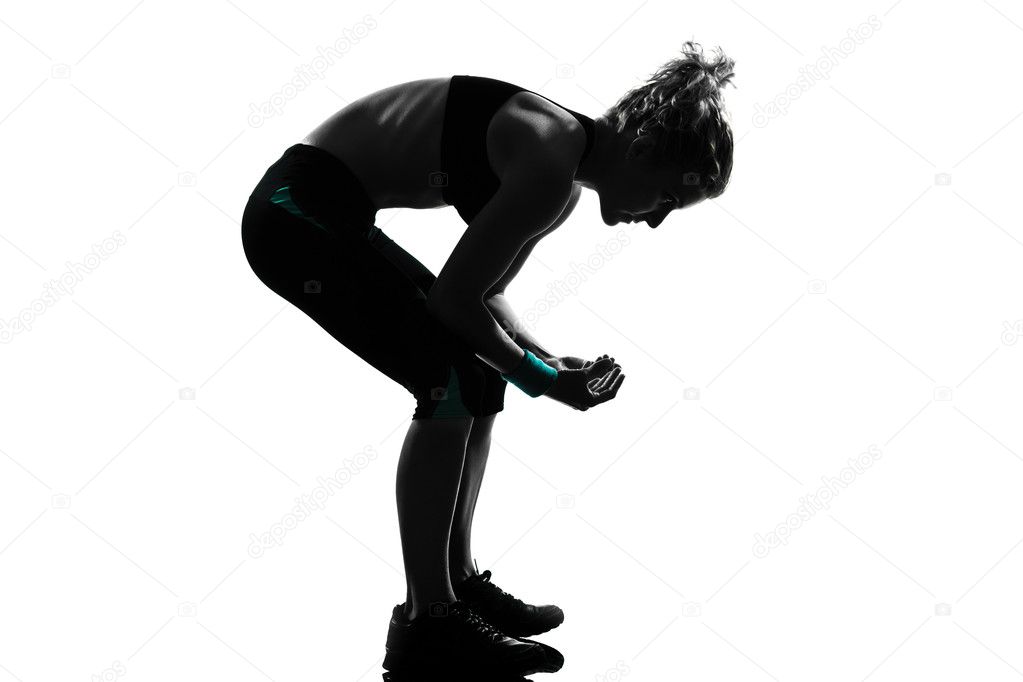 Woman workout fitness posture bending vaulting