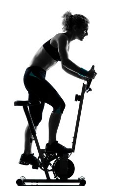 Woman biking workout fitness posture clipart