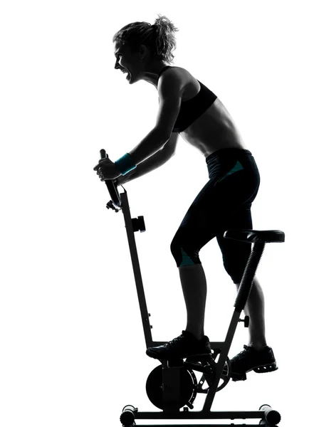 Mujer ciclismo entrenamiento fitness postura —  Fotos de Stock