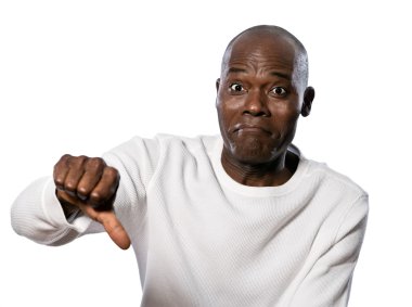 Man showing thumbs down sign clipart