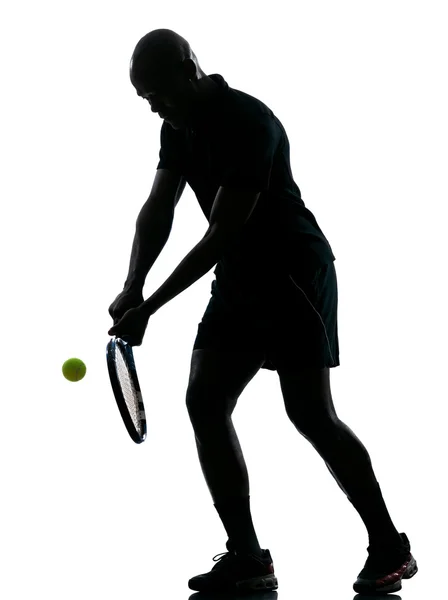 Muž tenisový hráč bekhend — Stock fotografie
