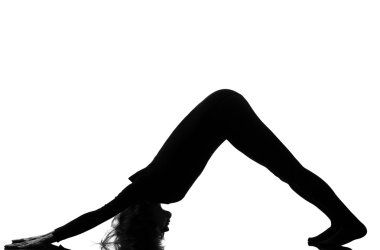 Woman adho mukha svanasana Dog Position clipart