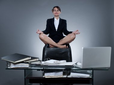 Business secretary woman levitation clipart