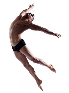 erkek dansçı jimnastik atlama