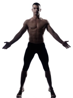 Man gymnastic balance clipart