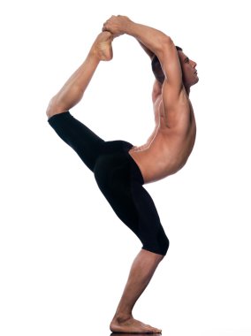 Man yoga natarajasana lord of the dancer pose clipart