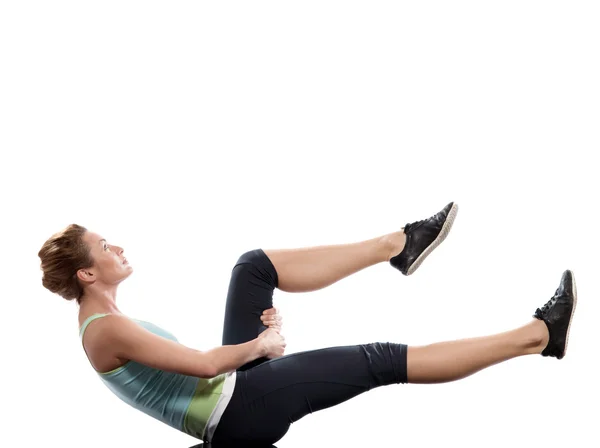 Postura de ejercicios abdominales — Foto de Stock