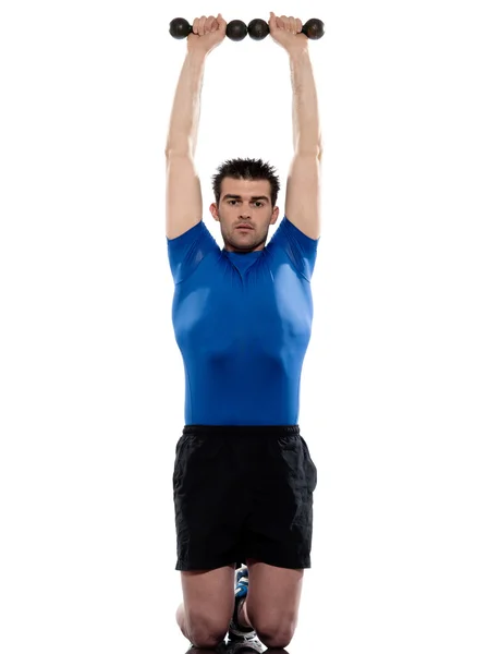 Workout posture Overhead Press — Stock Photo, Image