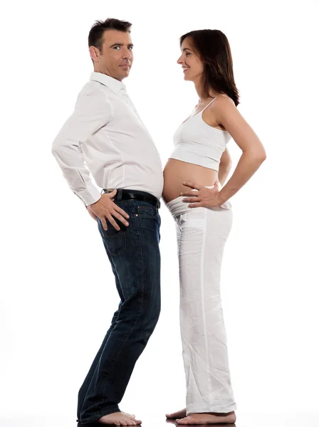 Couple Expecting Baby Show belly — Stock Photo, Image