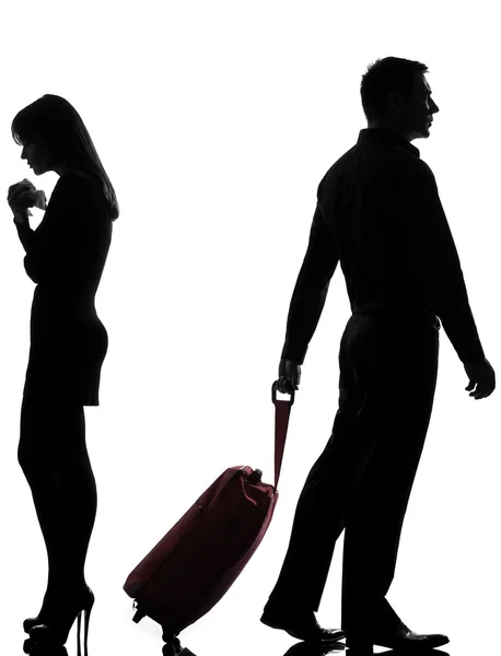 Mann und Frau streiten über Trennung — Stockfoto