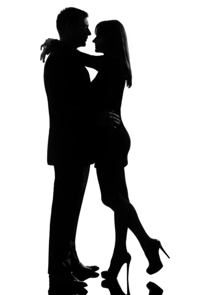 One lovers couple man and woman hugging tenderness — Stock Photo, Image