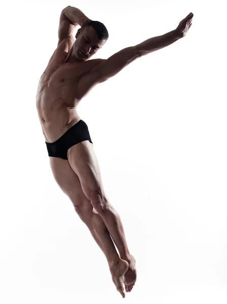 Hombre bailarín salto gimnástico — Foto de Stock
