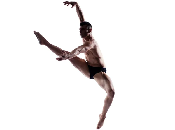 Homem dançarino ginástica salto — Fotografia de Stock