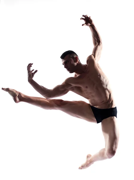 Άνδρας χορευτής γυμναστικές άλμα — Φωτογραφία Αρχείου