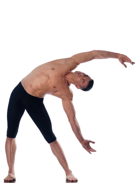Мужская гимнастическая поза — стоковое фото