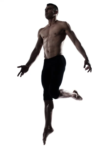 Uomo ritratto ginnastica salto — Foto Stock