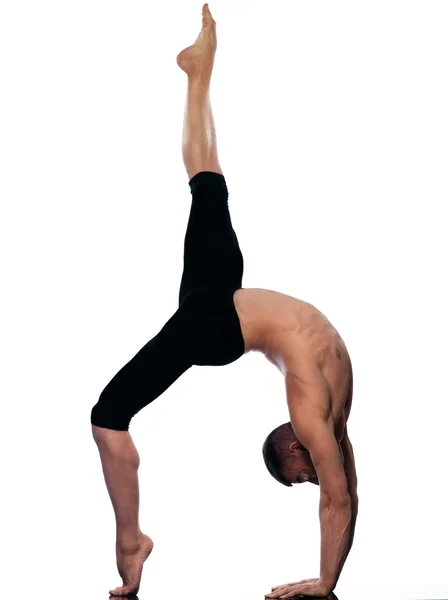 Άνθρωπος πορτρέτο γυμναστικές ακροβατικά ισορροπία — Φωτογραφία Αρχείου
