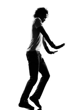 Hip hop funk dancer dancing moonwalk man clipart