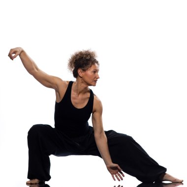 Woman tai chi clipart