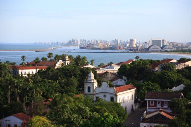 Cityscape of olinda and recife pernambuco state brazil clipart
