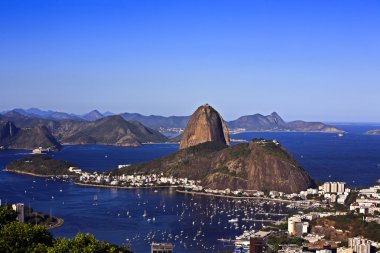 Botafogo and rio de janeiro and the sugarloaf brasil clipart