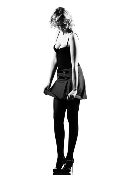 Stylish silhouette woman — Stock Photo, Image