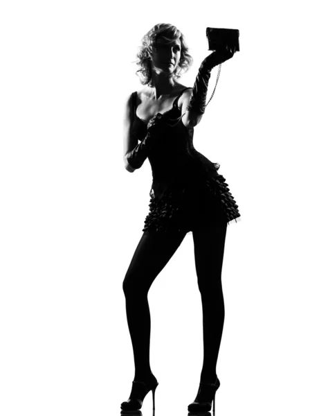 세련 된 실루엣 여자 — 스톡 사진