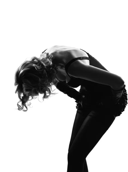 Stylish silhouette woman — Stock Photo, Image