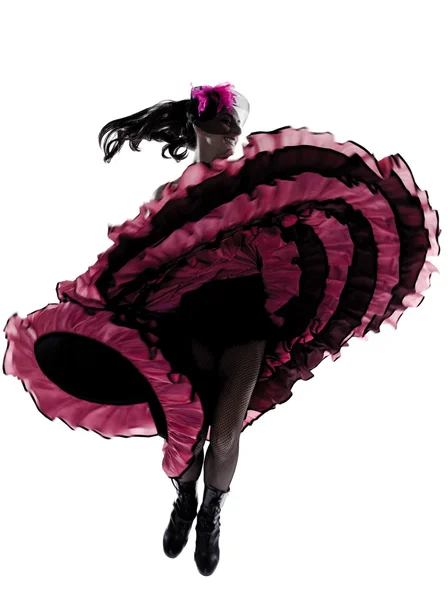 跳舞的女舞者法国康康舞 — 图库照片