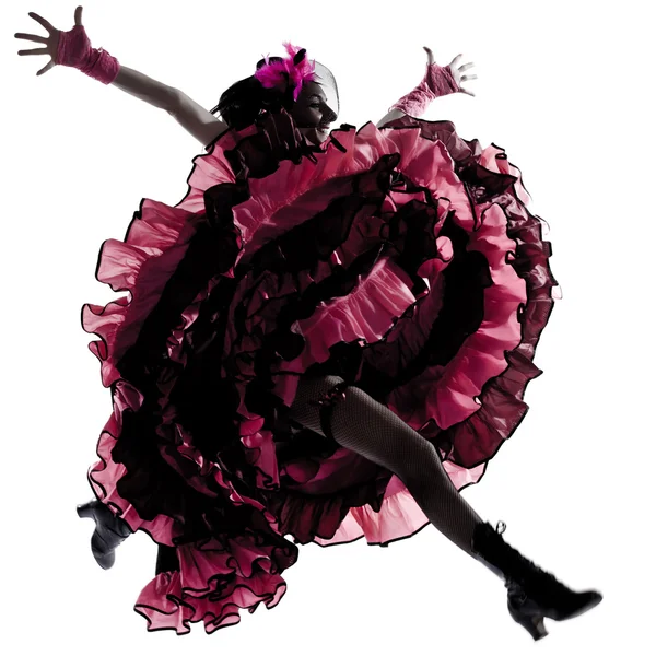 Γυναίκα χορεύτρια χορό γαλλική κανκάν — Φωτογραφία Αρχείου