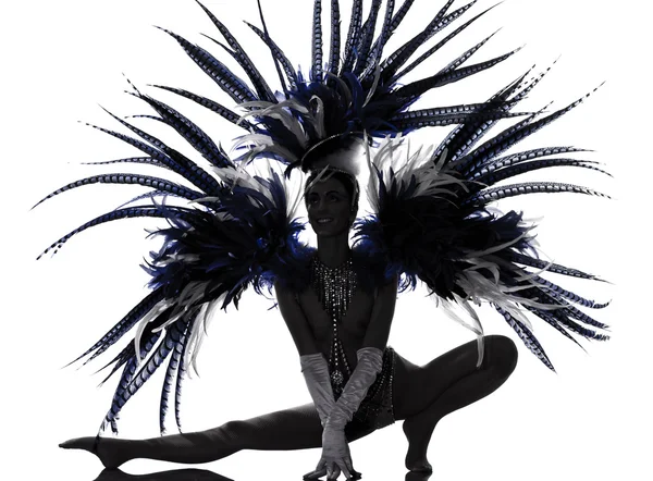 Showgirl mulher revue dançarina dançando — Fotografia de Stock