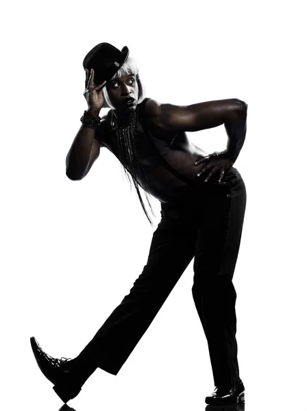 Чоловік танцює кабаре бурлеск — стокове фото