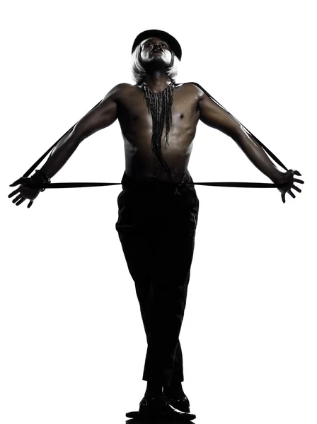Άνθρωπος χορευτής, χορός γελοιοποιώ καμπαρέ — Φωτογραφία Αρχείου