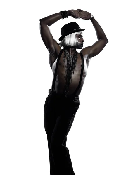 카바레 해 학적인 춤을 하는 남자 댄서 — 스톡 사진