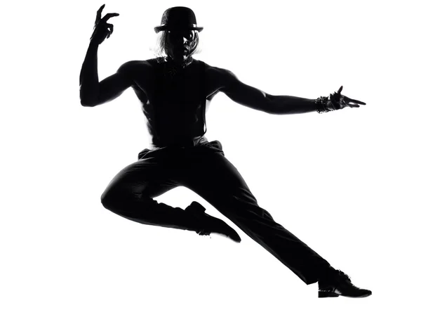 Чоловік танцює кабаре бурлеск — стокове фото