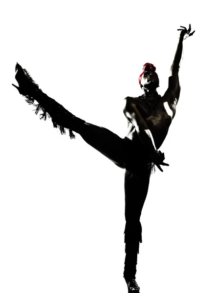 鞋和包-4男性ダンサーの踊り — ストック写真
