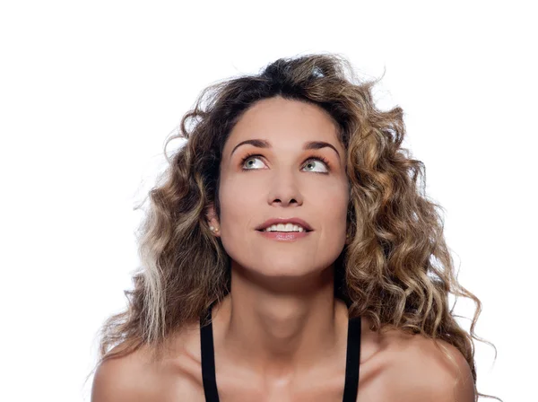 Beautiful expressive curly hair Woman — Stock Photo, Image