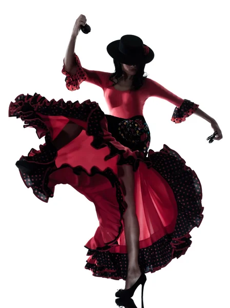 Žena Cikánské tance flamenka — Stock fotografie