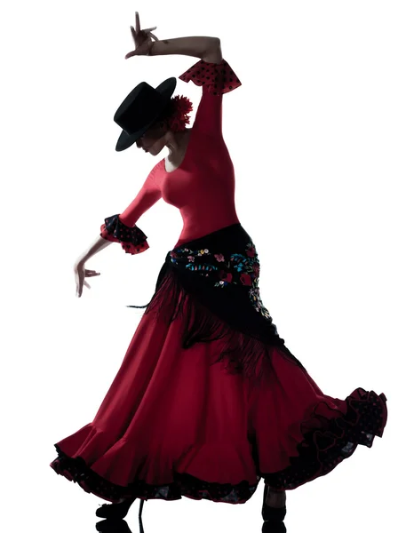 Kobieta gipsy flamenco tancerz taniec — Zdjęcie stockowe