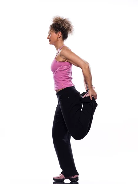 Woman stretching posture — Stock Photo, Image