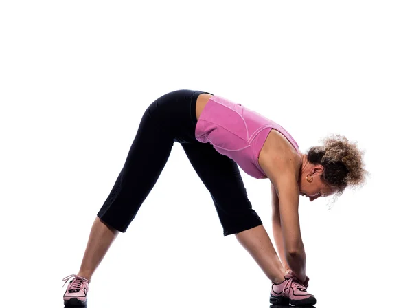 Kadın yoga duruş germe parsvottanasana — Stok fotoğraf