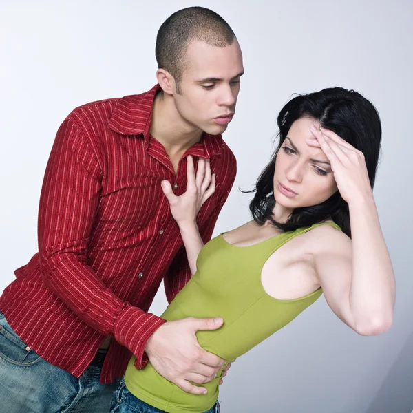 Young couple conflict — Stock Photo, Image