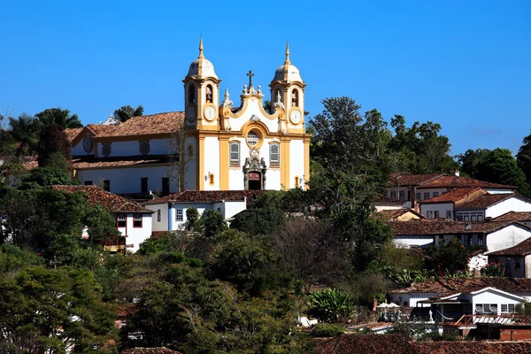 Matriz de santo antonio kerk van tiradentes minas gerais, Brazilië — Stockfoto