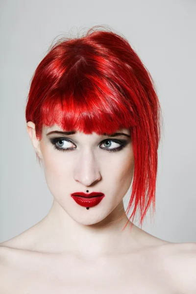 Komik ve seksi ifade Kızıl saçlı kız — Stok fotoğraf