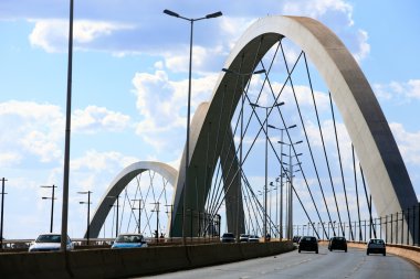 Juscelino Kubitschek bridge in brasilia brazil clipart