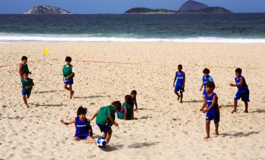 Ipanema soccer kids clipart