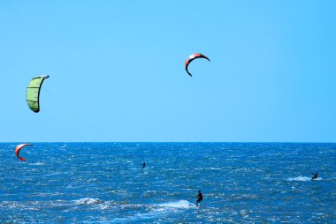 Kite surfing in brazil clipart
