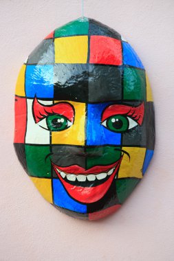 Mask on the wall olinda clipart